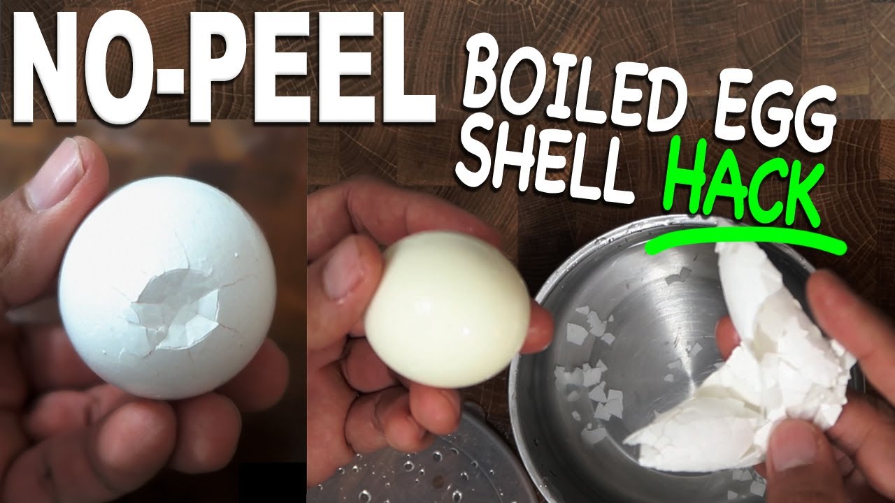 trick to peeling hard boiled eggs